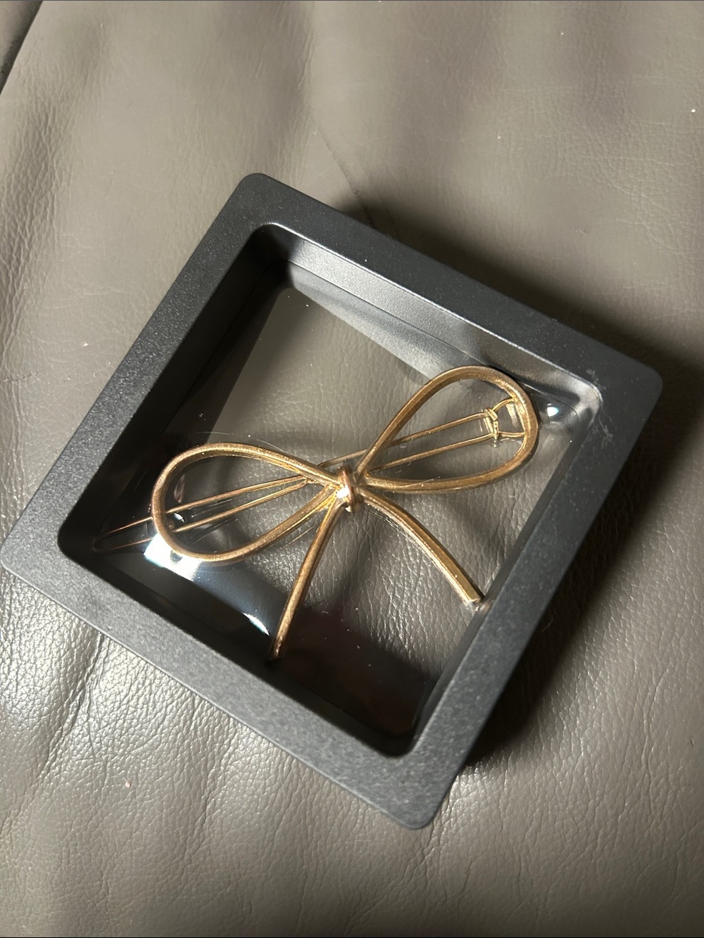 Gold Tone Bow Hair Clip Barrette